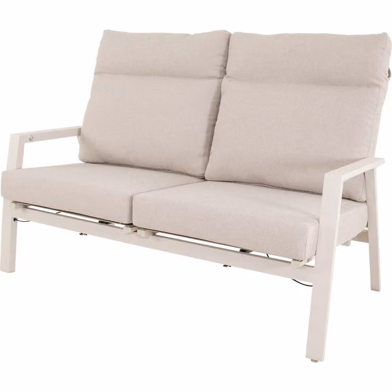 Lesli Loungebank Ohio Crema 2-persoons met verstelbare rugleuning