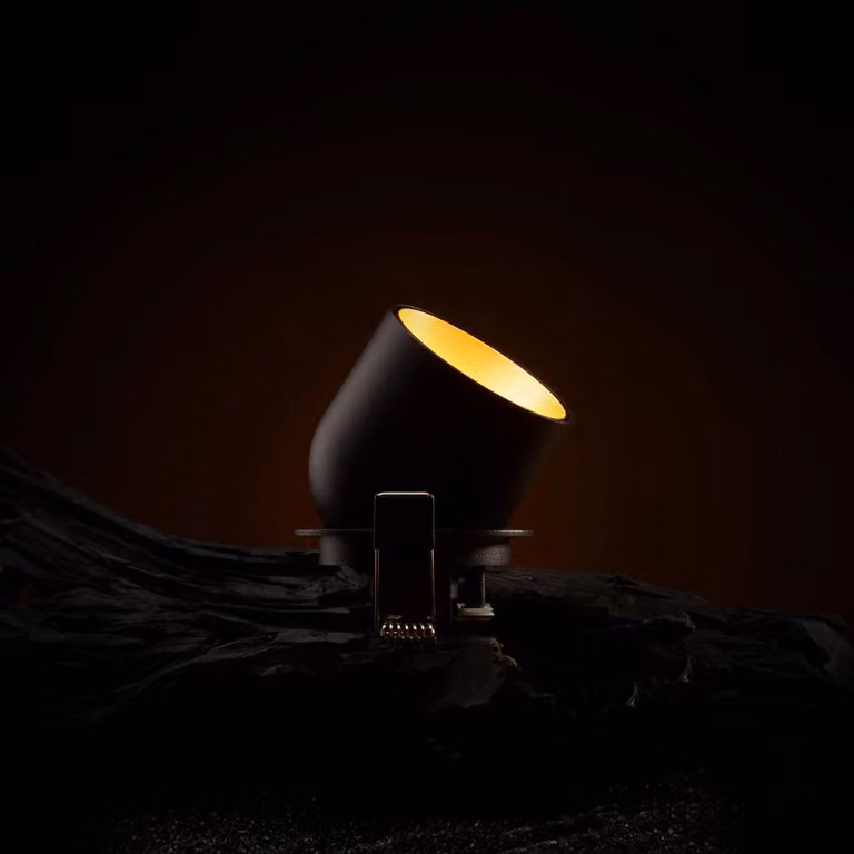 The Light Group SLC Cup LED inbouwdownlight zwart/goud, dimbaar, warm wit 3000K