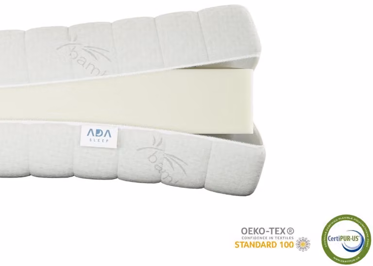 Ada Sleep Kids Baby Peuter en Kleuter Koudschuim Matras - Anti-allergisch - Wasbare hoes - B/D/H: 120 x 60 x 14 cm