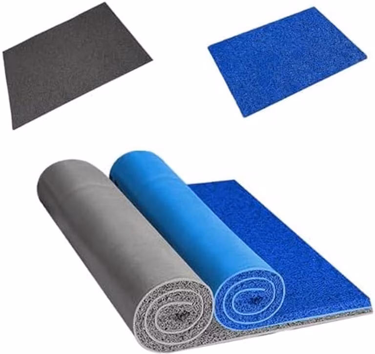 Zelfklevende blauwe geluidsabsorberende mat van PVC voor dakgeluidsdemping, 700 x 35,4 cm