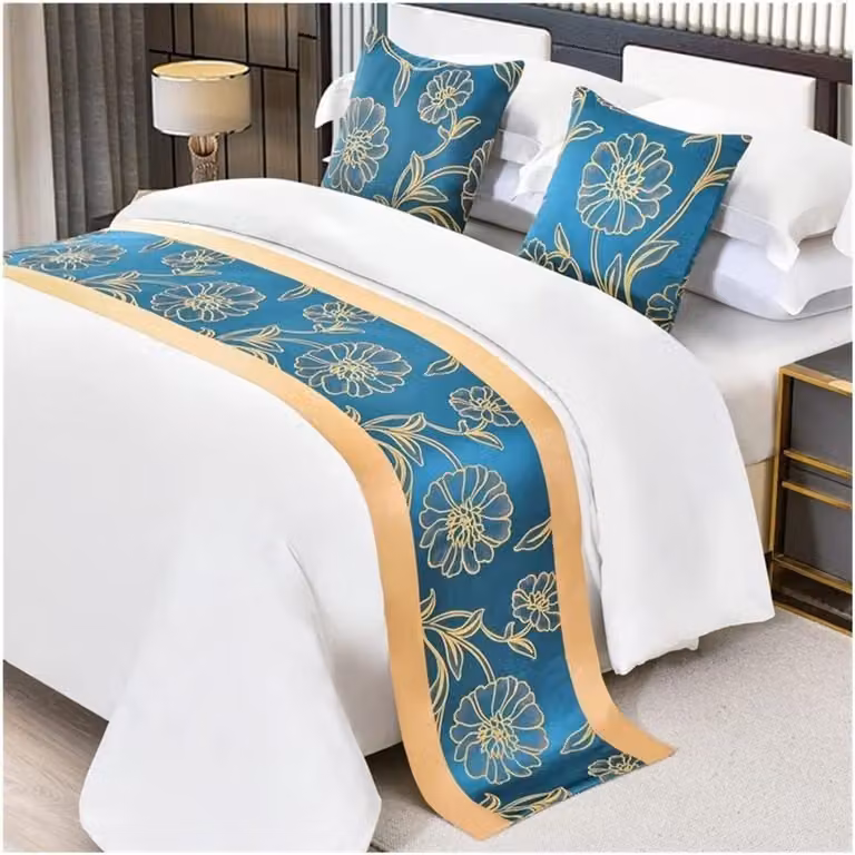 Veelkleurige Bedloper Decoratie Bed Sjaal Sprei voor de Slaapkamer - 50 x 180 cm