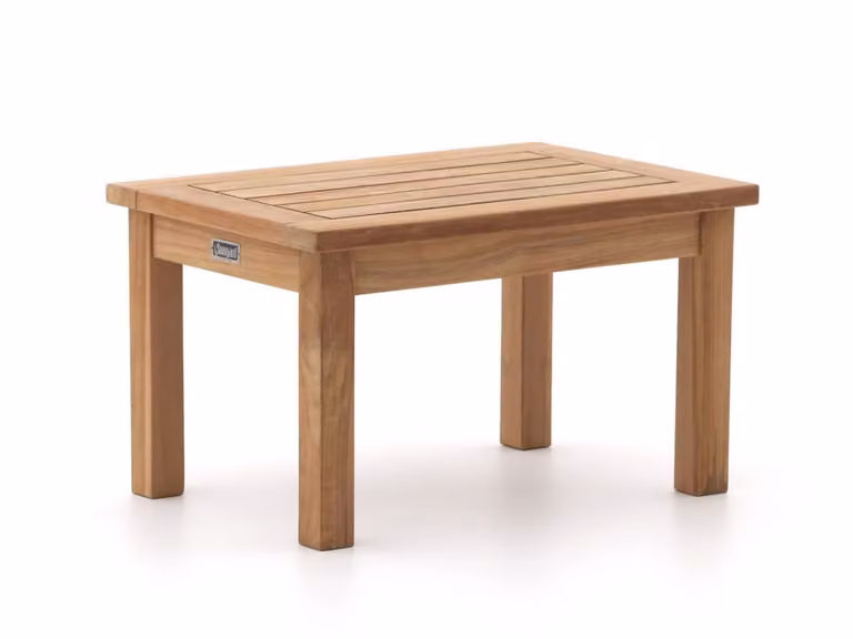 Sunyard Furniture Bijzettafel voor in de tuin, Rechthoekig Teakhout, Bruin, B: 45 cm, D: 38 cm, H: 65 cm