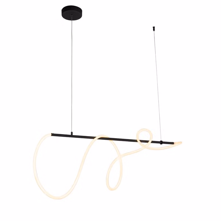 Qazqa Design Hanglamp met LED en Dimfunctie - Zwart of Wit