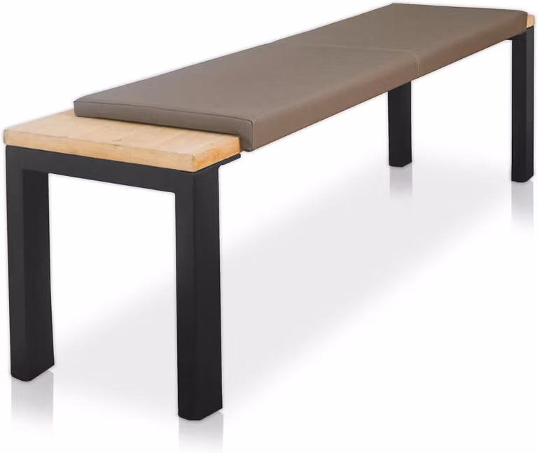 XXL Klemkussen Zitkussen voor Bank in Taupe Kunstleer - Breedte: 150 cm