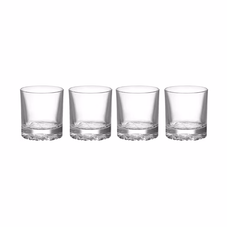 Orrefors Carat Double Old Fashioned Glas 28 cl, 4-pack, Helder