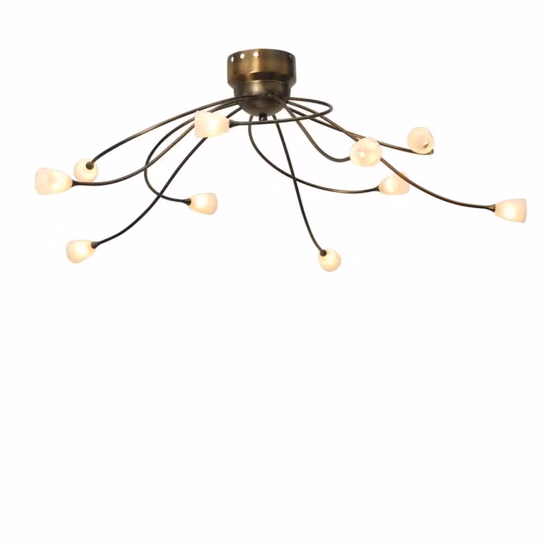 Masterlight Molto 2 LED Plafondlamp met 10 lichtpunten, bronsbruin, 30 x 65 cm