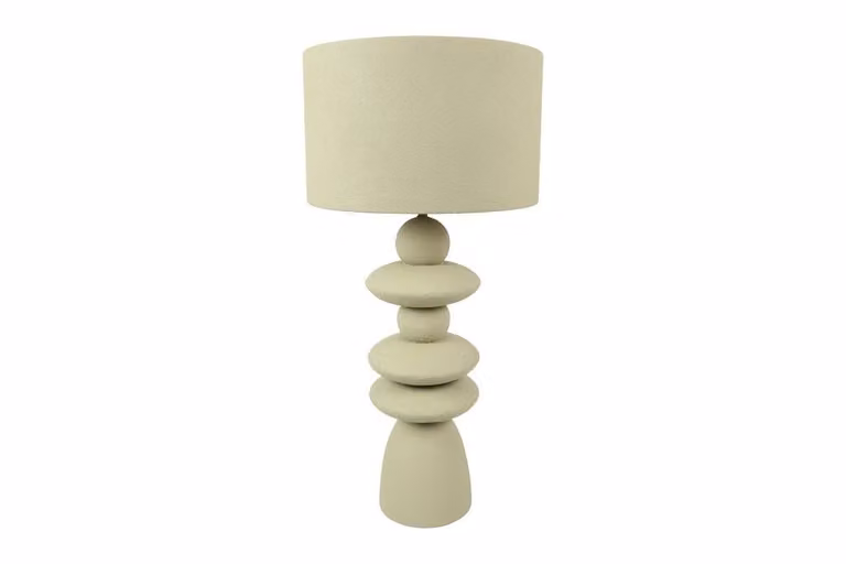 Countryfield tafellamp Janel creme, Hoogte: 69 cm
