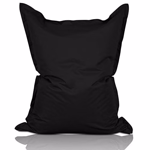 Lumaland Luxe XXL Zitzak voor Indoor en Outdoor - Zwart - 380 l - 140 x 180 cm