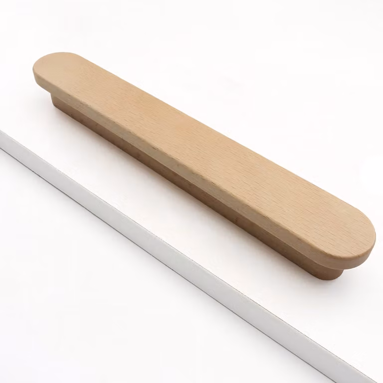 Set van 2 handgrepen voor keukenkastjes en meubels – Witte eik – Boormaat 160 mm