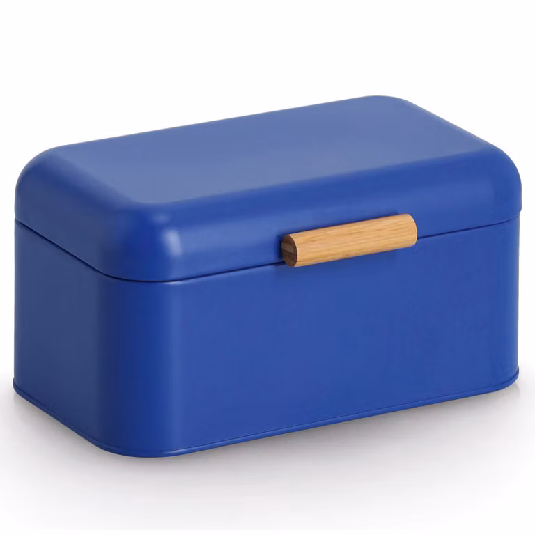home24 Broodtrommel Puins blauw, 21 x 31 cm
