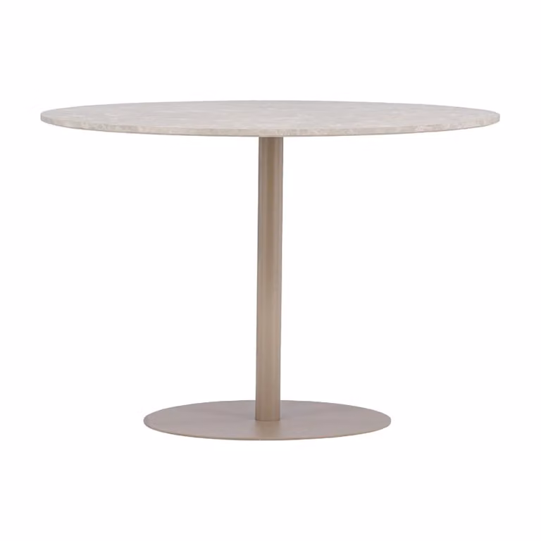 QUVIO Eettafel Norwood Ronde Tafel Marmerlook Diameter: 110 cm
