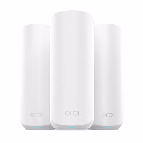 Netgear Orbi 370 Serie Dual-Band WiFi 7 Mesh Systeem, 3-pack, Wit, Tot 360 m²