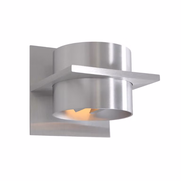 Muro wandlamp rond type B van home24, zilver, B/D/H: 12 x 12 x 14 cm, LED G9