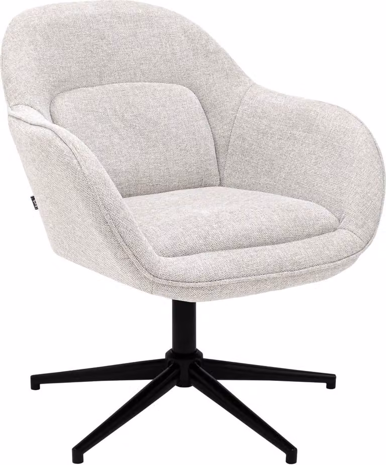 Kick Collection Relaxstoel Lux draaistoel - Champagnekleur - Gestructureerde stof