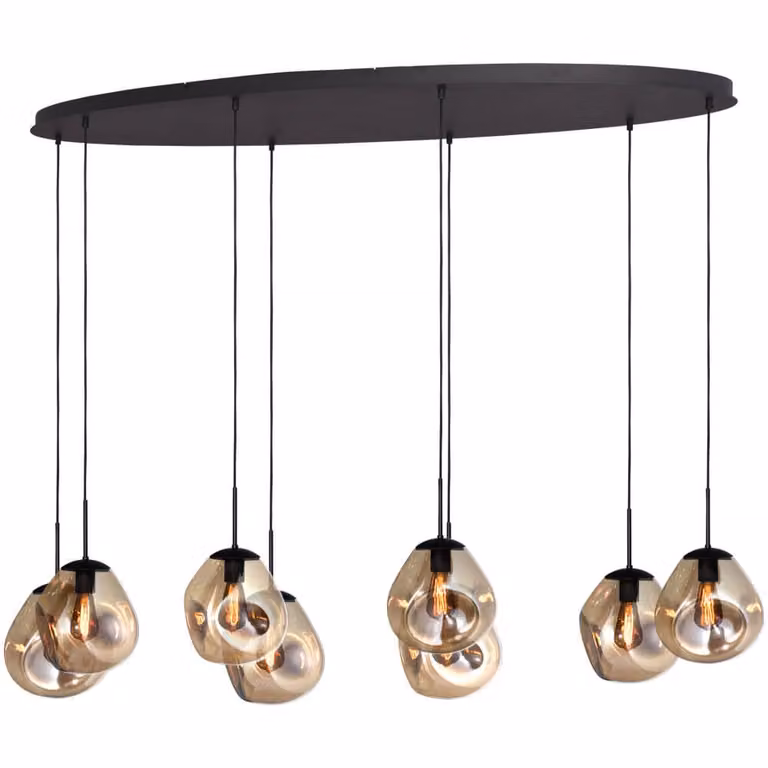 Masterlight Hanglamp Lava Oval - Goud/Messing - Ø 24 cm