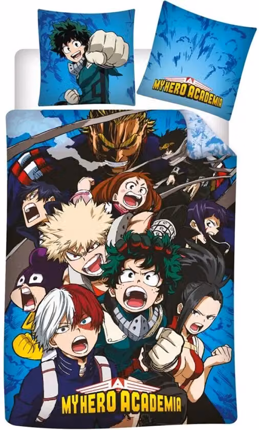 My Hero Academia Izuku dekbedovertrek van 100% katoen, 140 x 200 cm