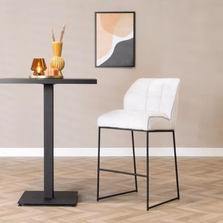 Scandinavische barkruk Jelle off white 82 cm