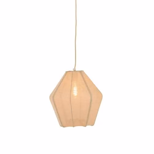 Light & Living Hanglamp TAMBISAN bruin beige rattan en textiel Ø 34 x 36 cm