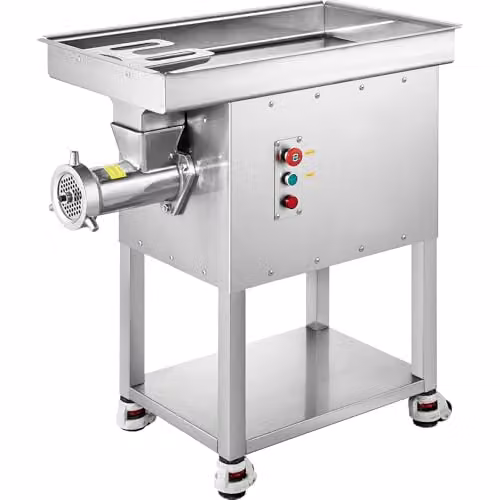 VEVOR Commerciële Elektrische Vleesmolen 2200 W, Roestvrij Staal, Zilver, Worstmachine met Messen en Maalplaten