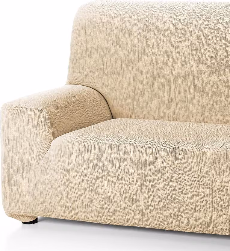 Beige bankhoes voor 2-zits banken, 120-190 cm, elastische bankbeschermer