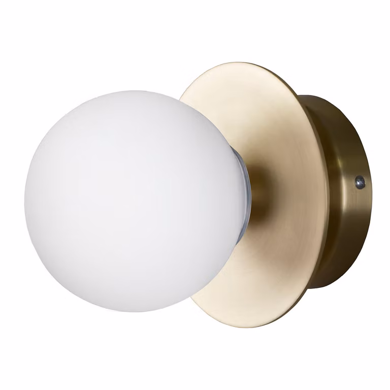 Globen Lighting Art Deco wandlamp en plafondlamp - Geborsteld messing - IP44
