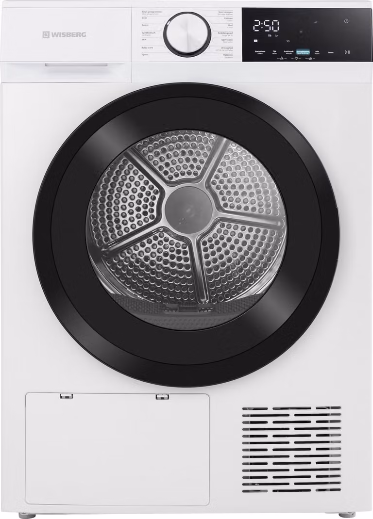 Wisberg WBDR1BW8NB SwiftDry Warmtepompdroger - 8 kg - Energieklasse B