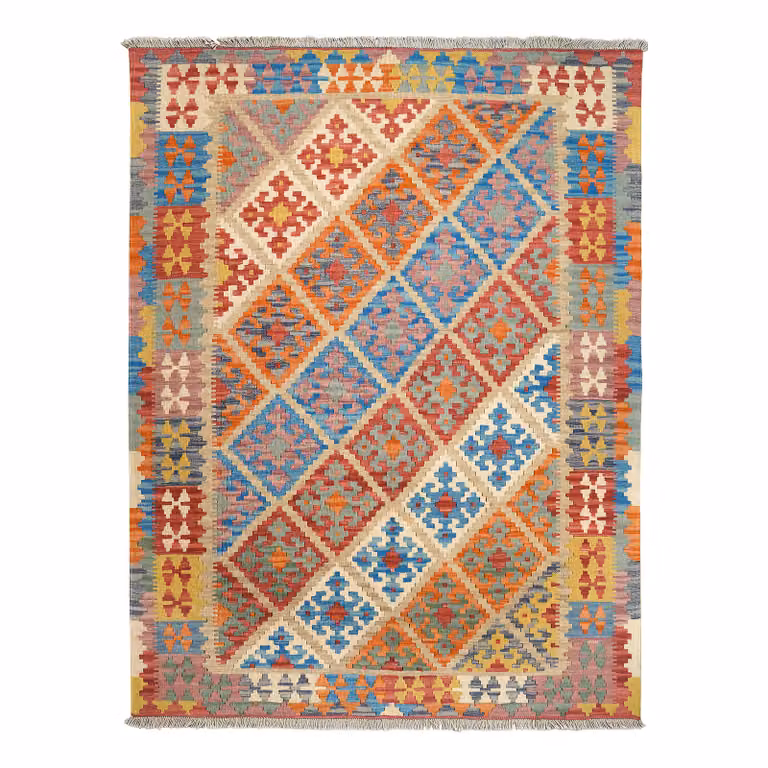 home24 Kelim Gashgai vloerkleed multicolor wol B: 156 cm, L: 205 cm