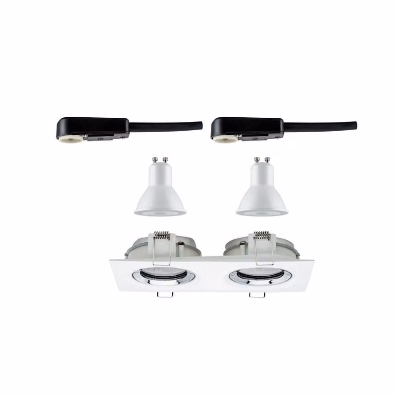 Paulmann Nova Plus Inbouwspots IP65, draaibaar, LED, 2x6W, 230V, 4000K, GU10, 51mm