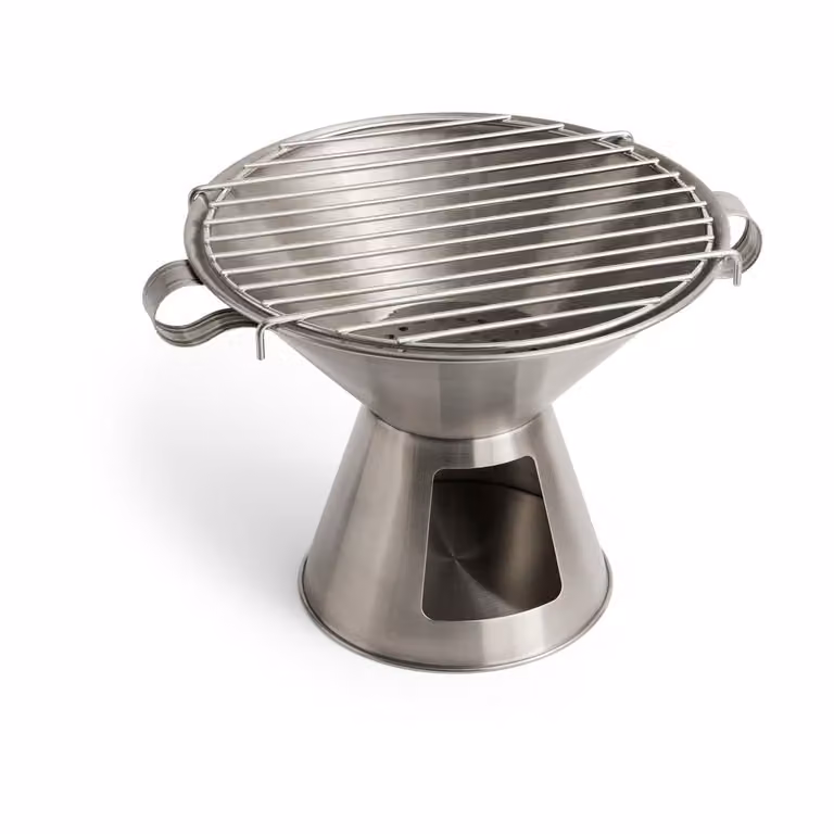 HAY Outdoor Market barbecue van roestvrij staal, zilver, Ø 40 cm