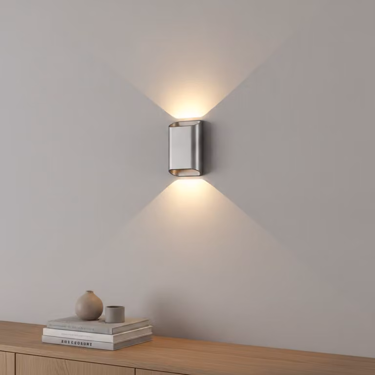 Artdelight Wandlamp Diaz Small Grey Metal Hoogte: 15 cm