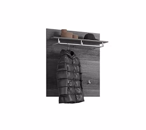 xonox.home Garderobe Scout X06B2621 Wandgarderobe met kledingstang in rookzilver