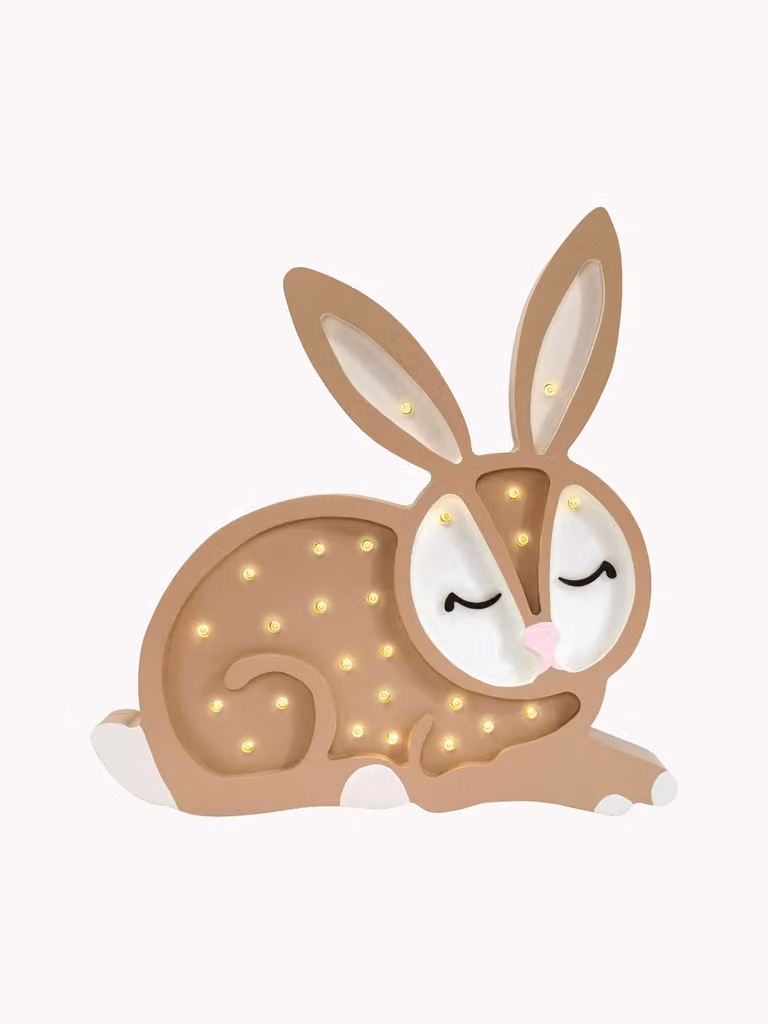Little Lights Handgemaakte LED-kinderlamp Bunny met timerfunctie en afstandsbediening, dimbaar