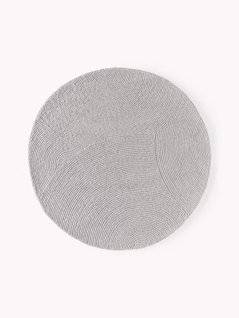 Westwing Collection Eleni rond wollen vloerkleed met geometrisch patroon