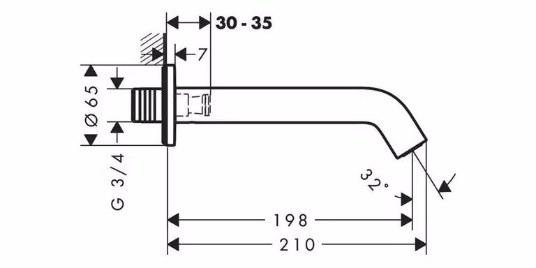 Hansgrohe Tecturis S MW Inloopdouche 73411700