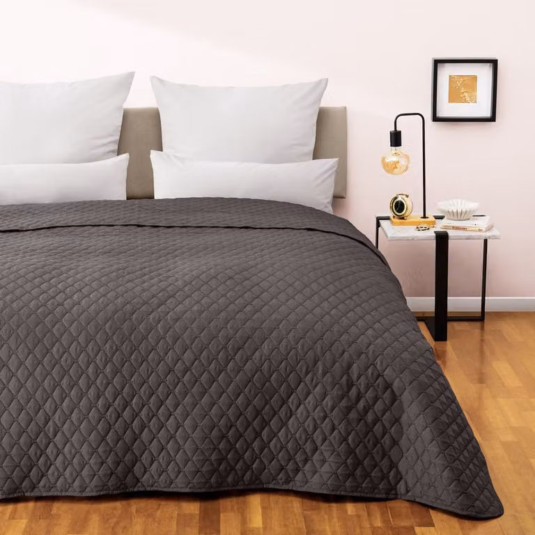 Blumtal Bedsprei Antraciet 240 x 260 cm - Oek-TEX gecertificeerd - Geschikt voor bedden van 180 x 200 cm