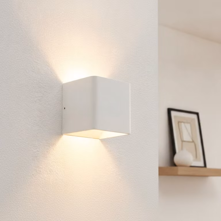 Artdelight Fulda Led Wandlamp Up & Down - Wit - 6W - 2700K - 10x10 cm