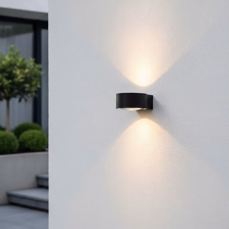 Artdelight Hudson Buitenlamp Up/Down - Zwart - Ø 11 cm