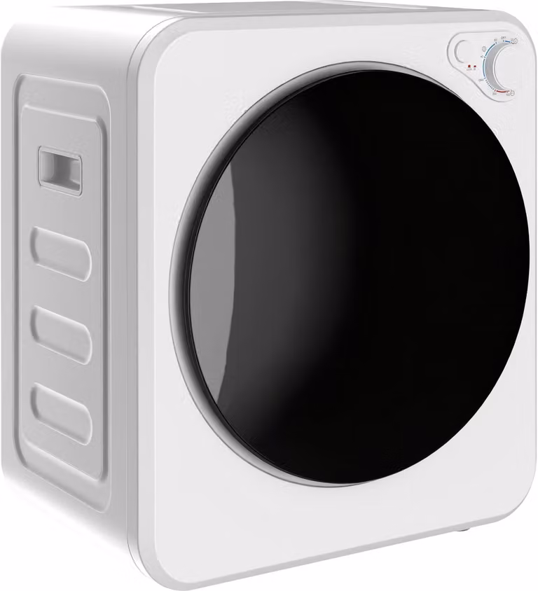 HOMCOM Mini wasdroger 4 kg met 5 programma's, 800W/400W, Wit