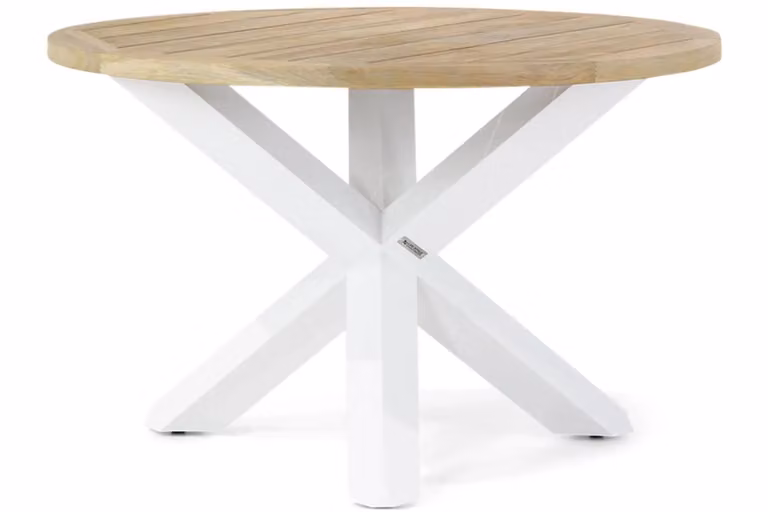 Lifestyle Garden Furniture Wellington ronde tuintafel van teak, wit
