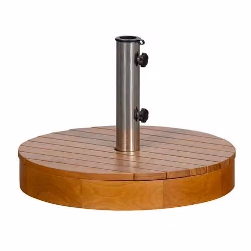 WOOOD Monica Parasolvoet - Hout - Naturel - B: 37 cm, Ø: 49 cm