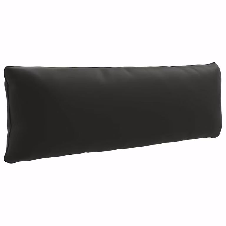 vidaXL Rugkussen PUTTEN Zwart Polyester B/D/H: 120 x 40 x 15 cm