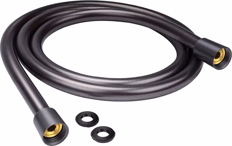 Luxe anti-kink doucheslang in zwart of grijs met 1/2 inch aansluiting