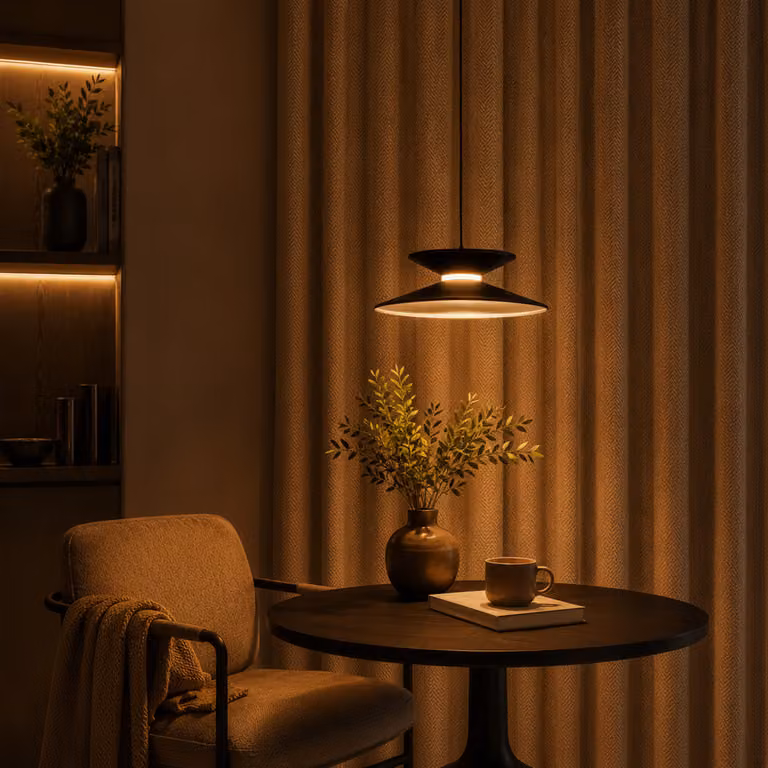Lyora Design hanglamp Morfi enkel zwart met LED en aluminium kap