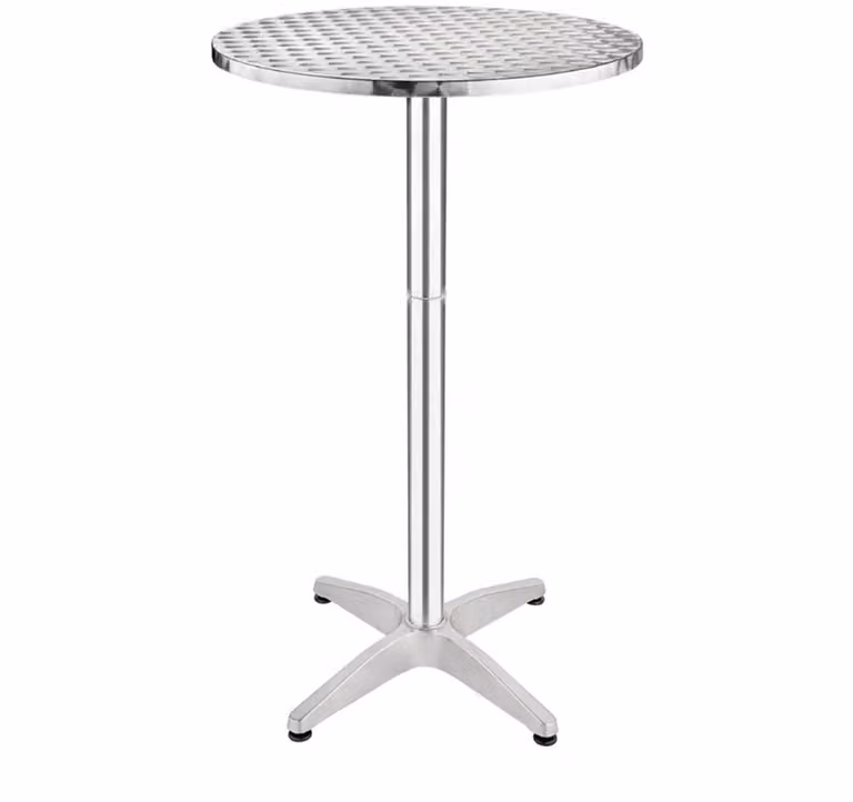 Bolero Ronde RVS Statafel U502, Diameter: 60 cm, Hoogte: 105 cm