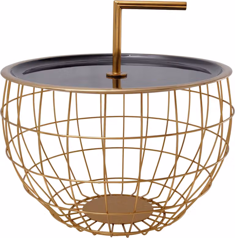 Padiro ronde bijzettafel - Zwart - Ø 42,5 x 29 cm