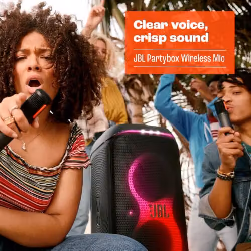 JBL Partybox Wireless Microfoon Zwart