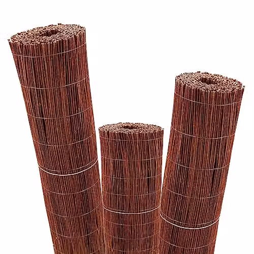 Aquagart Rieten mat 45 m x 80 cm - Natuurlijke inkijkbescherming van wilgentenen met draadrand voor tuin, balkon en terras