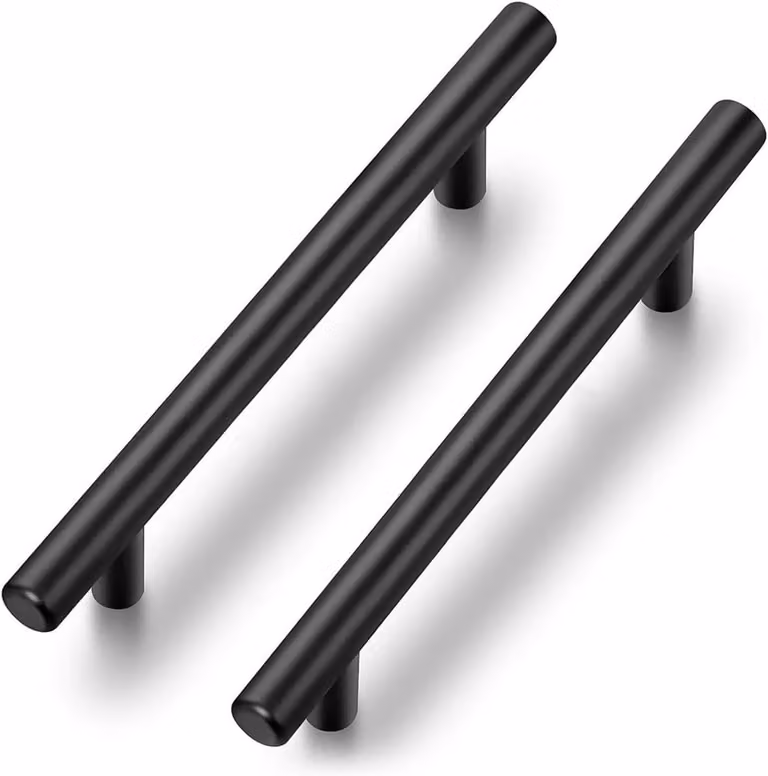 Set van 20 zwarte T-Bar keukenkastgrepen van 128mm voor kastjes en laden