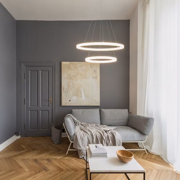 Lyora Witte design hanglamp Empatia dubbel van aluminium