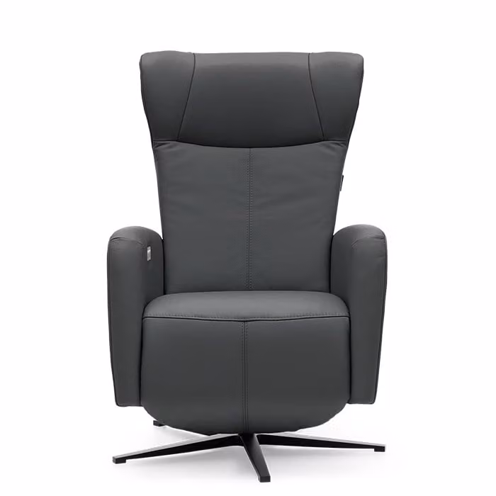 Prominent Hennessy Sta-op-stoel - Donkerblauw - Leer
